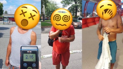 Opilý muž obtěžoval kolemjdoucí žebráním, další kopal do dveří v cizím domě a třetí pod vlivem drog usnul ve výtahu